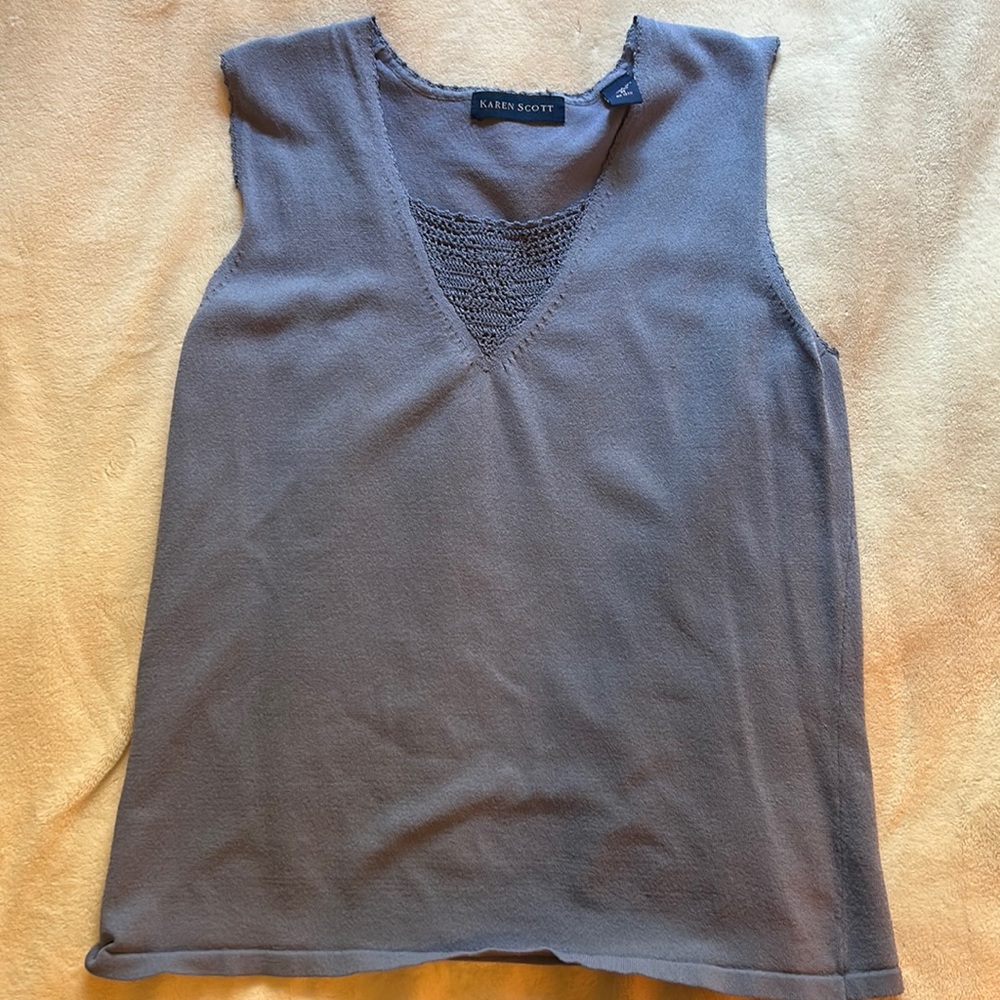 Periwinkle Blue Karen Scott Tank Top